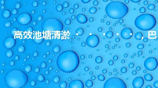 高效池塘清淤，巴洛仕設(shè)備助您一臂之力